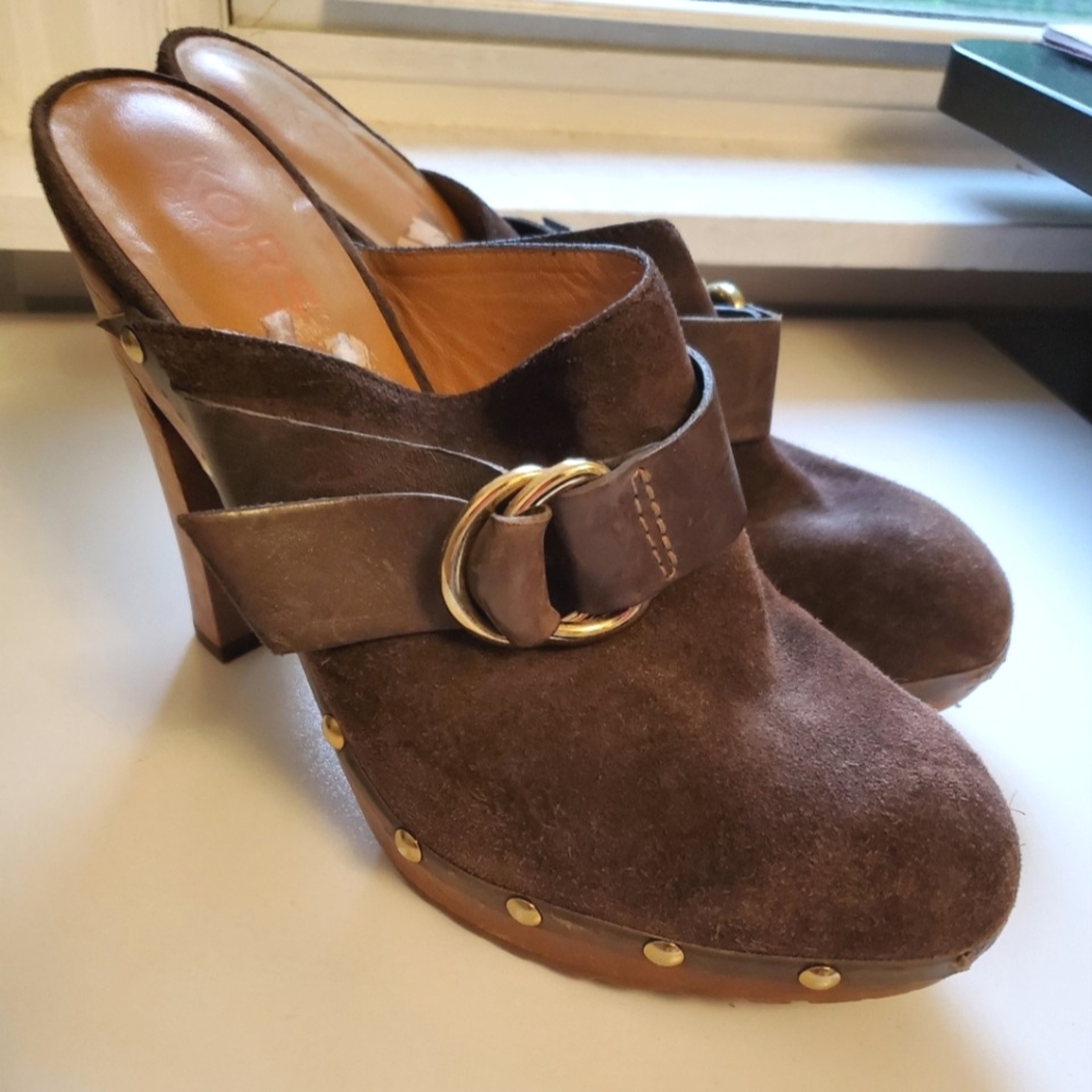 Michael Kors Leather Clog Heels